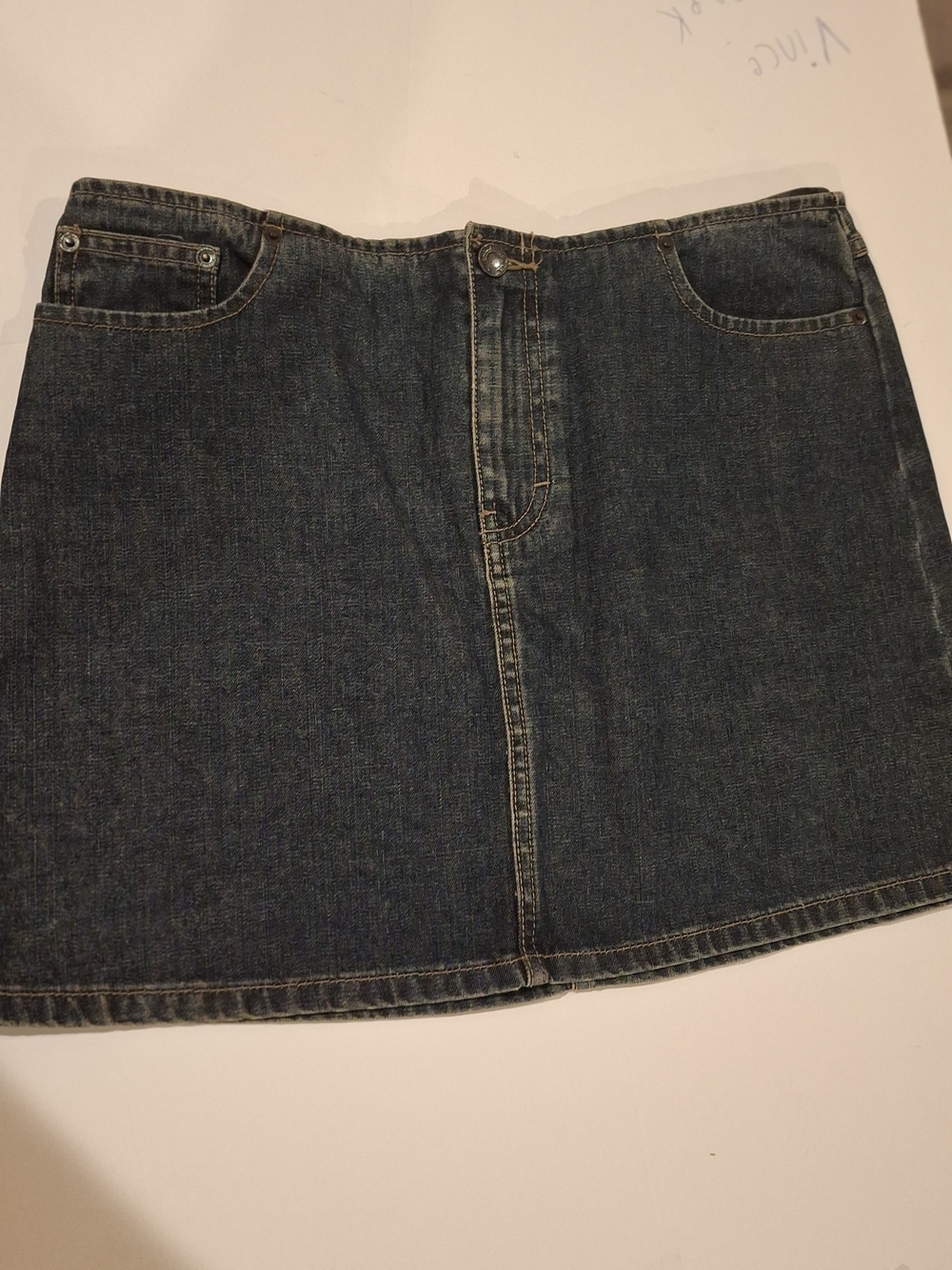 American Eagle Outfitters Dark Blue Denim Mini Skirt - Picture 3 of 14